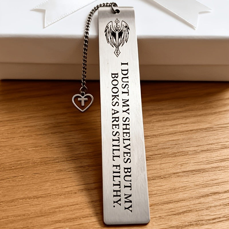 Winged Sword Engraved Bookmark
