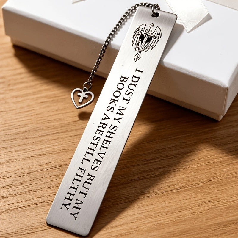 Winged Sword Engraved Bookmark