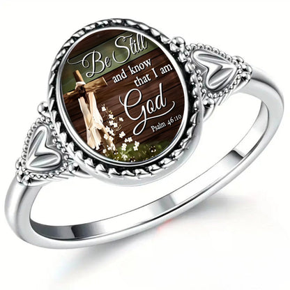 Be Still Scripture Ring