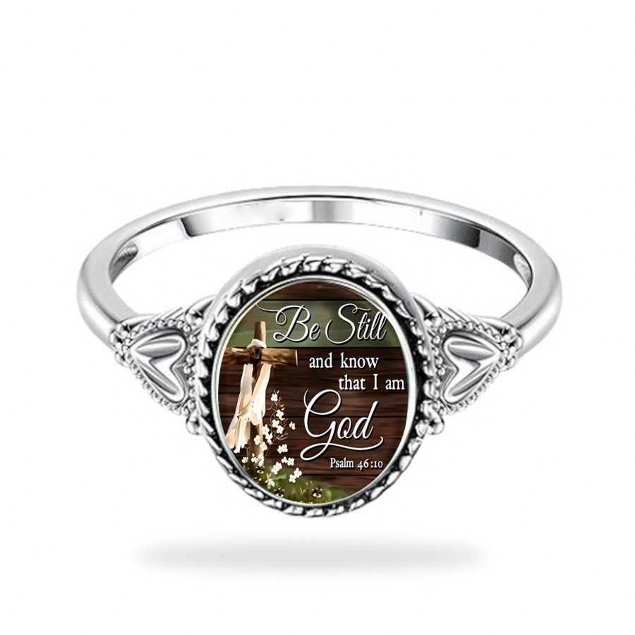 Be Still Scripture Ring