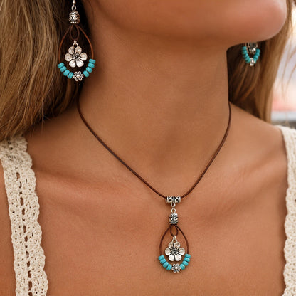 Floral Teardrop Jewelry Set