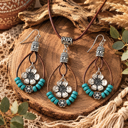 Floral Teardrop Jewelry Set