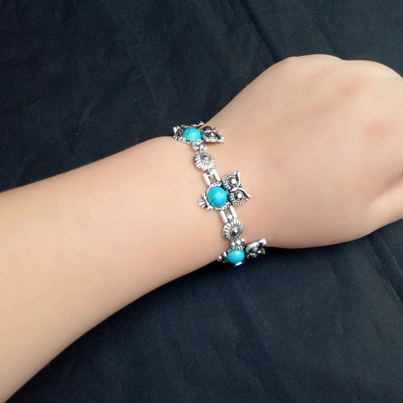 Turquoise Owl Jewelry Set