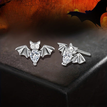 Crystal Bat Stud Earrings