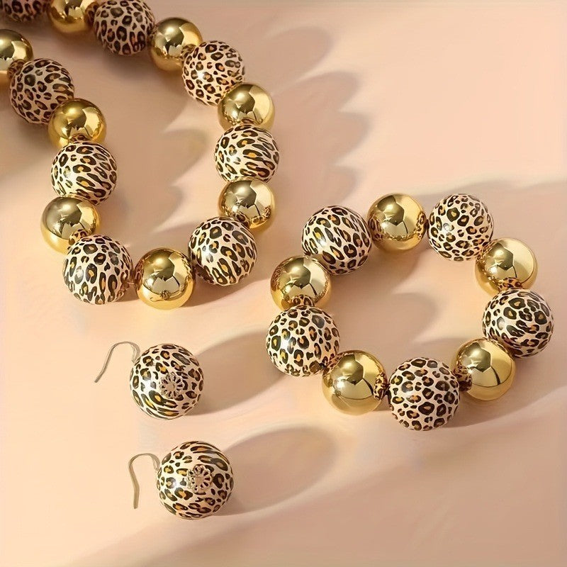 Leopard Bead Jewelry Set
