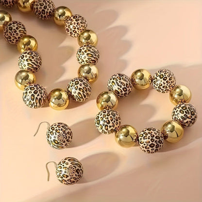 Leopard Bead Jewelry Set