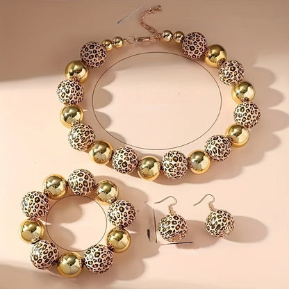 Leopard Bead Jewelry Set