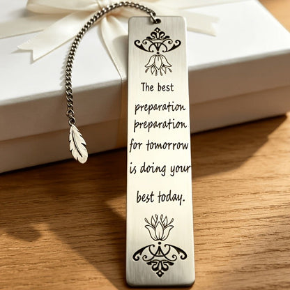 Inspirational Quote Stainless Steel Bookmark