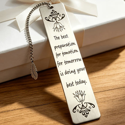 Inspirational Quote Stainless Steel Bookmark