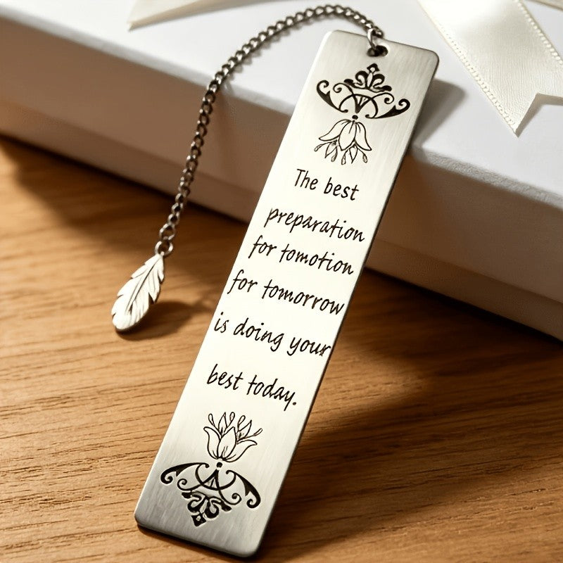 Inspirational Quote Stainless Steel Bookmark