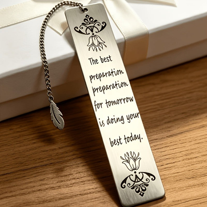 Inspirational Quote Stainless Steel Bookmark