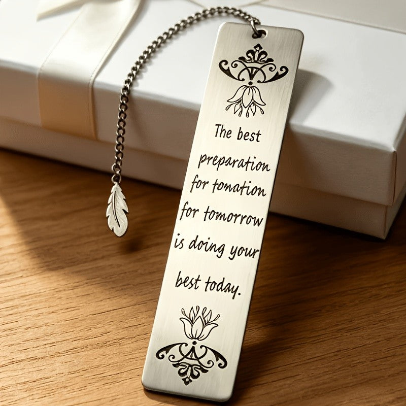 Inspirational Quote Stainless Steel Bookmark