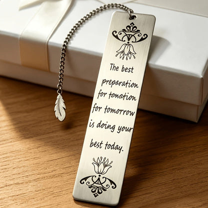 Inspirational Quote Stainless Steel Bookmark