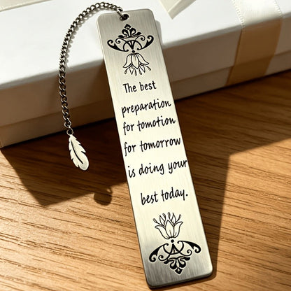 Inspirational Quote Stainless Steel Bookmark