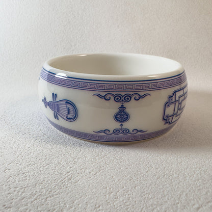 Blue Floral Wide Bangle