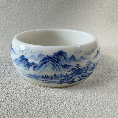 Blue Floral Wide Bangle