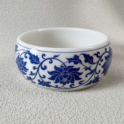 Blue Floral Wide Bangle