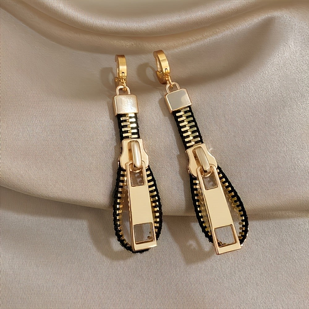 Zipper Drop Earrings