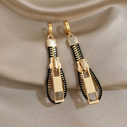 Zipper Drop Earrings