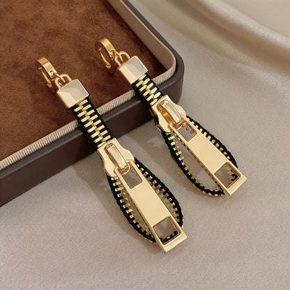Zipper Drop Earrings