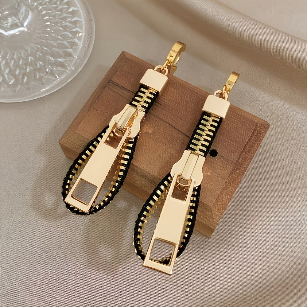 Zipper Drop Earrings