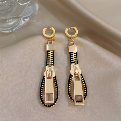 Zipper Drop Earrings