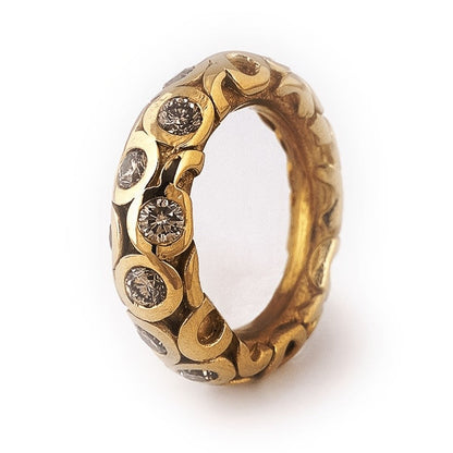 Textured Zircon Band Ring