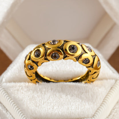 Textured Zircon Band Ring