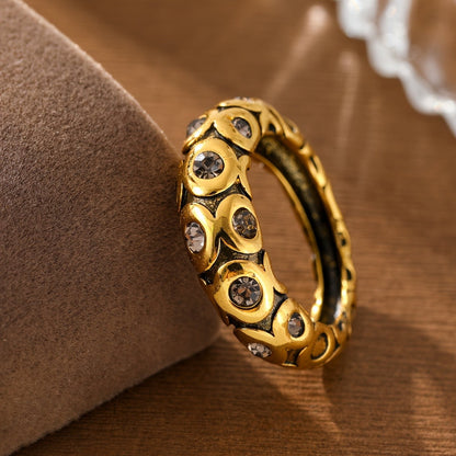 Textured Zircon Band Ring