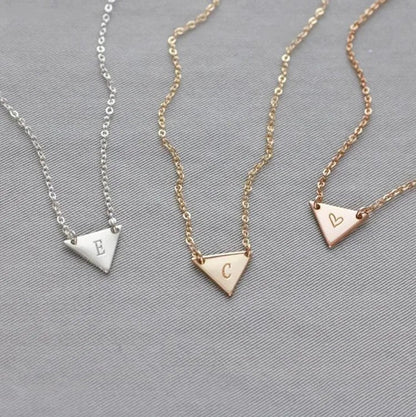 Initial Triangle Necklace