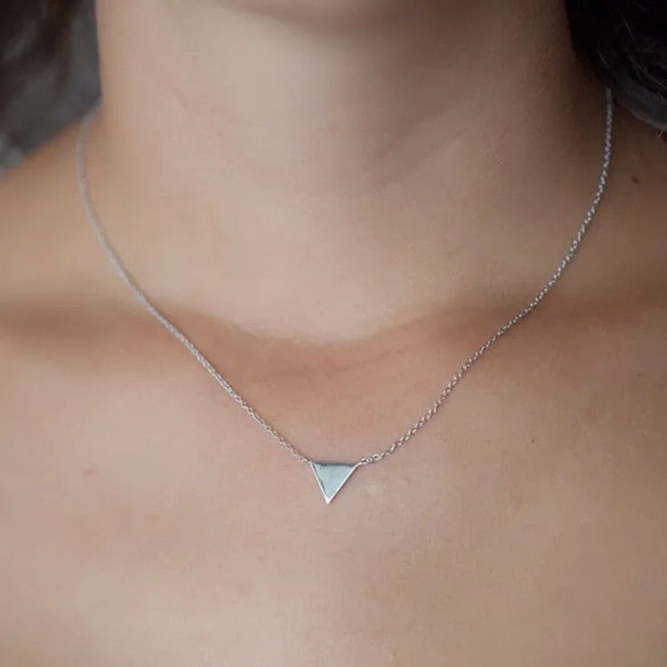 Initial Triangle Necklace