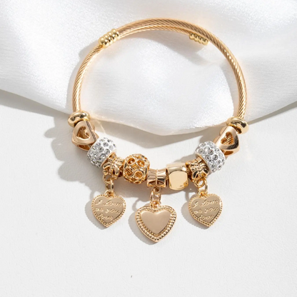 Hollow Heart Charm Bracelet