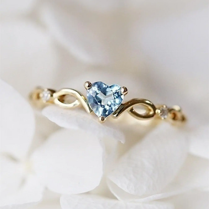 Rhinestone Heart Ring