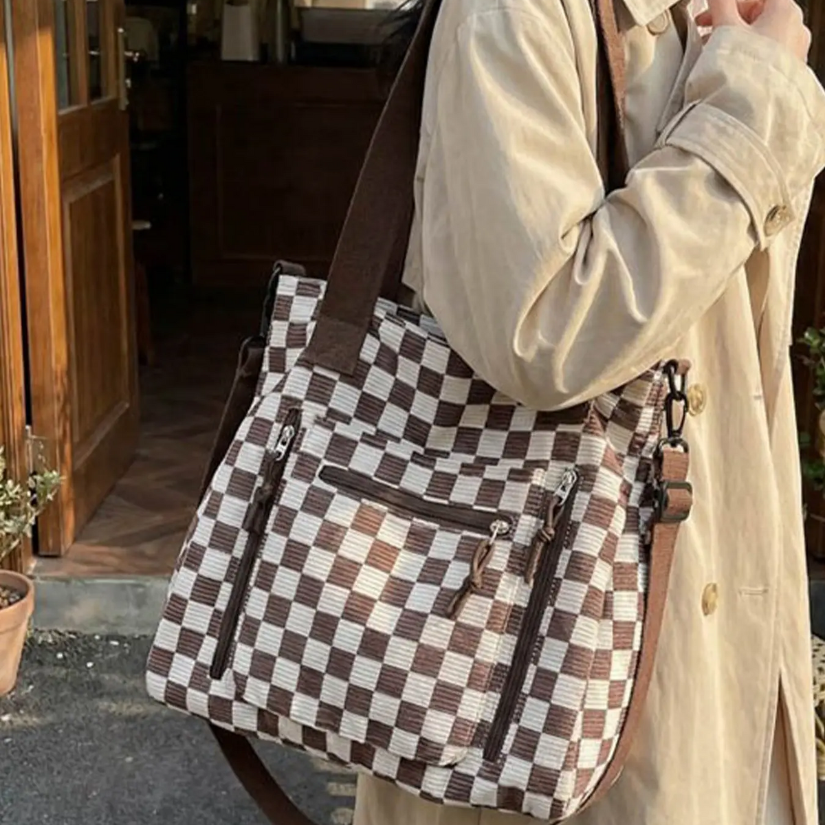 Casual Plaid Bag