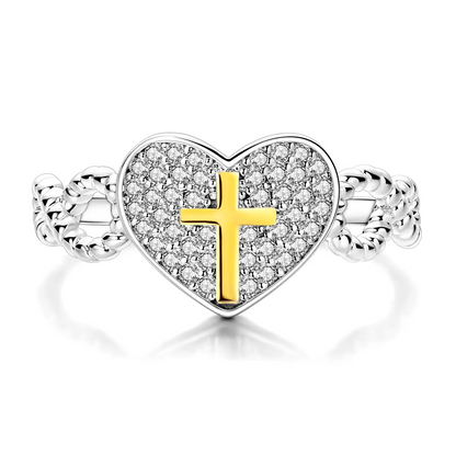 Cross Heart Ring