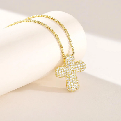 Bubble Cross Necklace