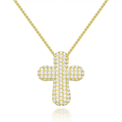 Bubble Cross Necklace