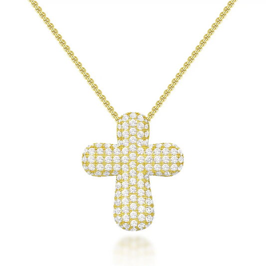 Bubble Cross Necklace