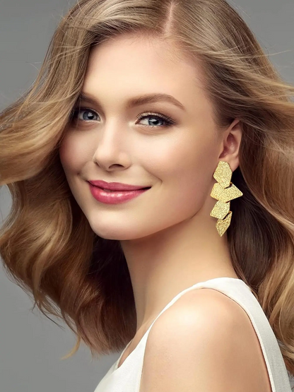 6 Pair Twisted Leaf Earring Set