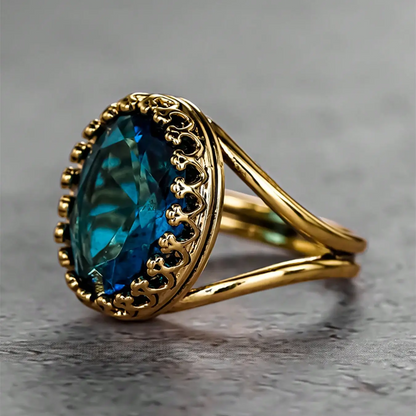 Inlaid Zircon Ring