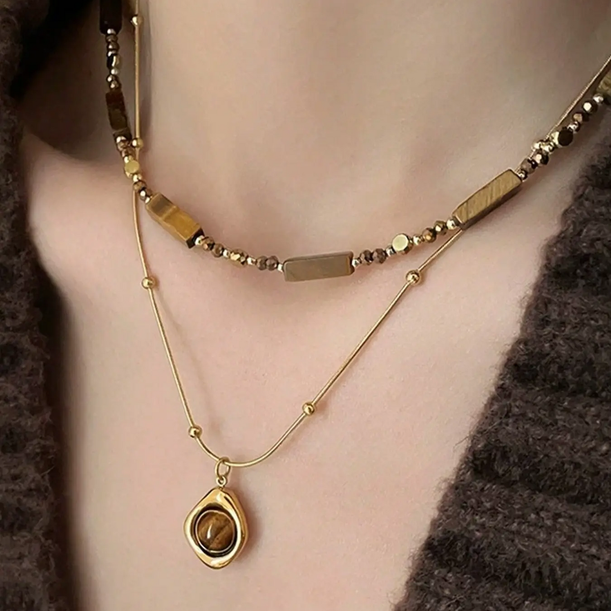 Vintage Stone Necklace