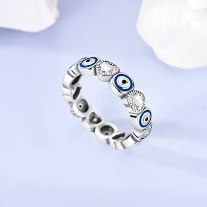 Evil Eye Heart Statement Ring