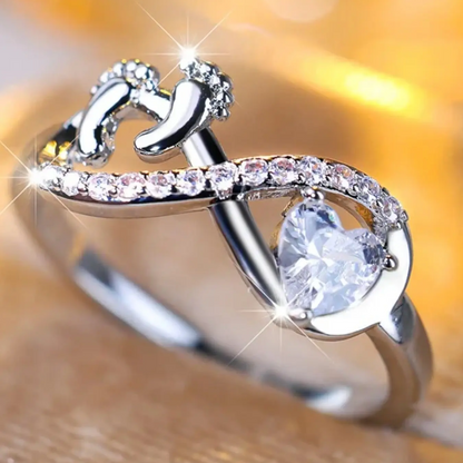 Infinity Baby Footprint Ring