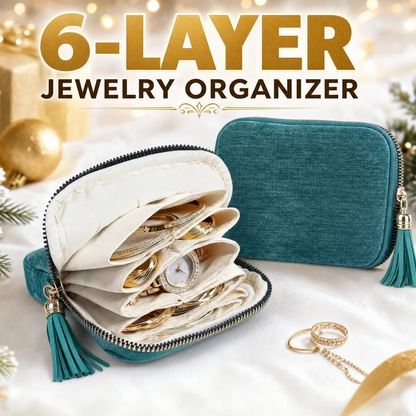 6 Layer Travel Jewelry Bag