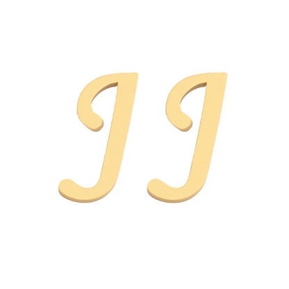 Initial Stud Earrings