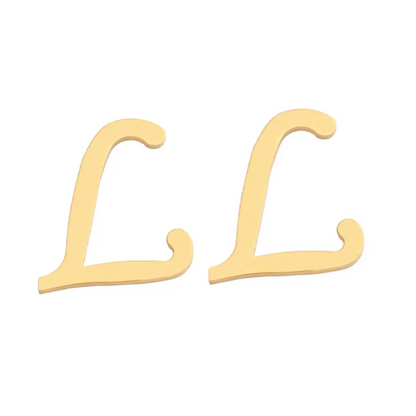 Initial Stud Earrings