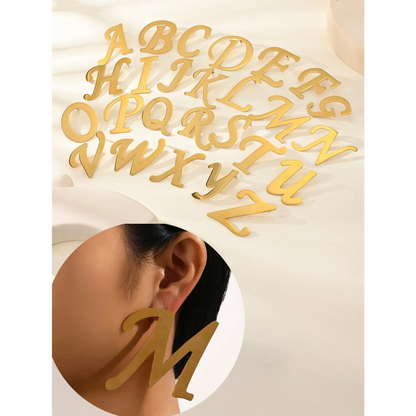 Initial Stud Earrings