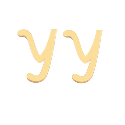Initial Stud Earrings