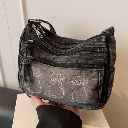 Cherry Denim Bag