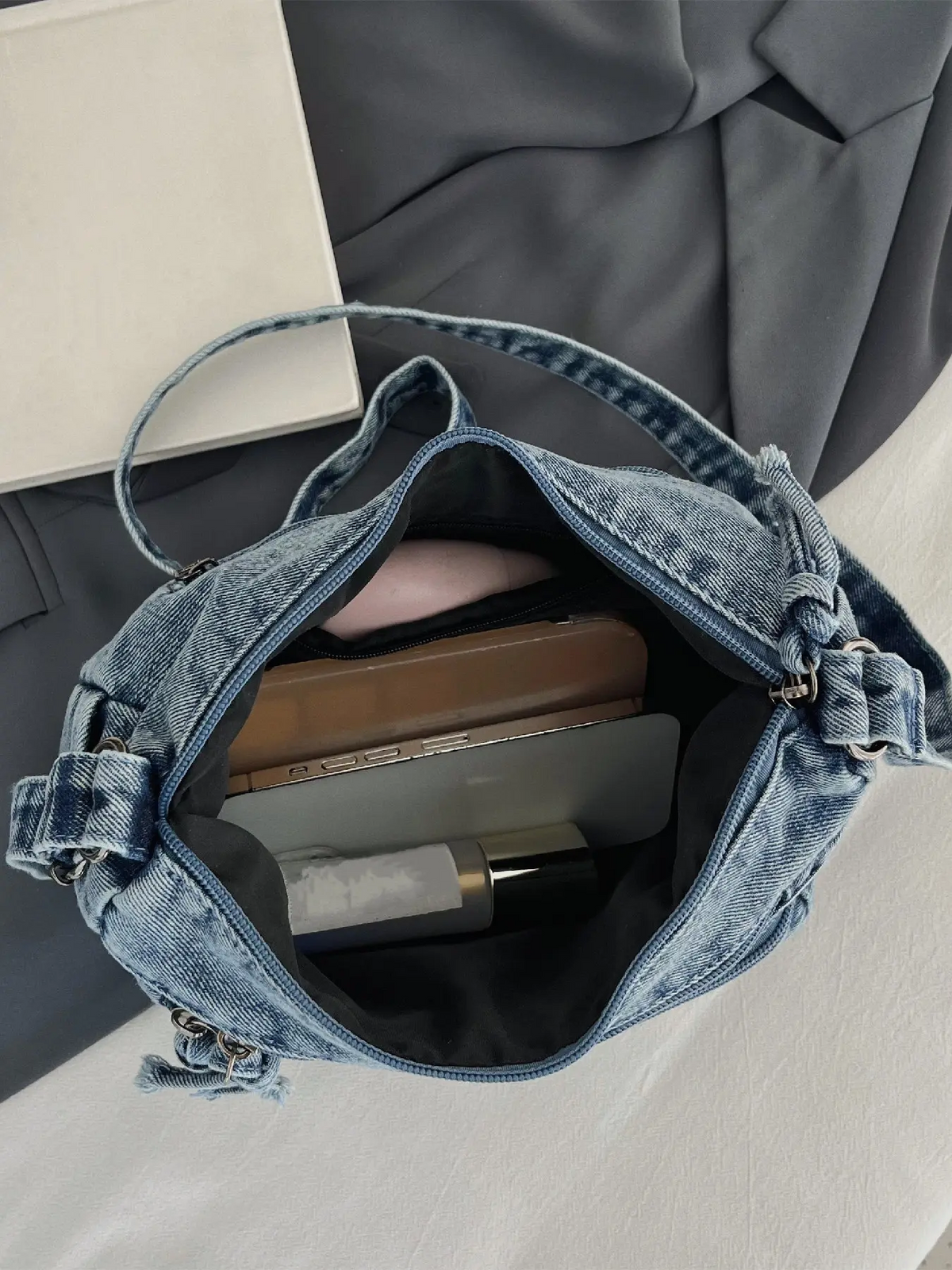 Cherry Denim Bag